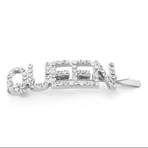 Queen rhinestone barette